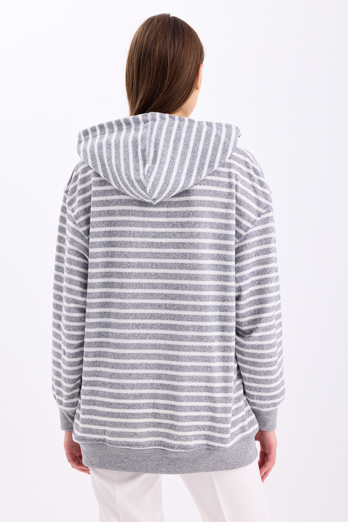 Pastelastore%20Çizgili%20Triko%20Oversize%20Sweatshirt