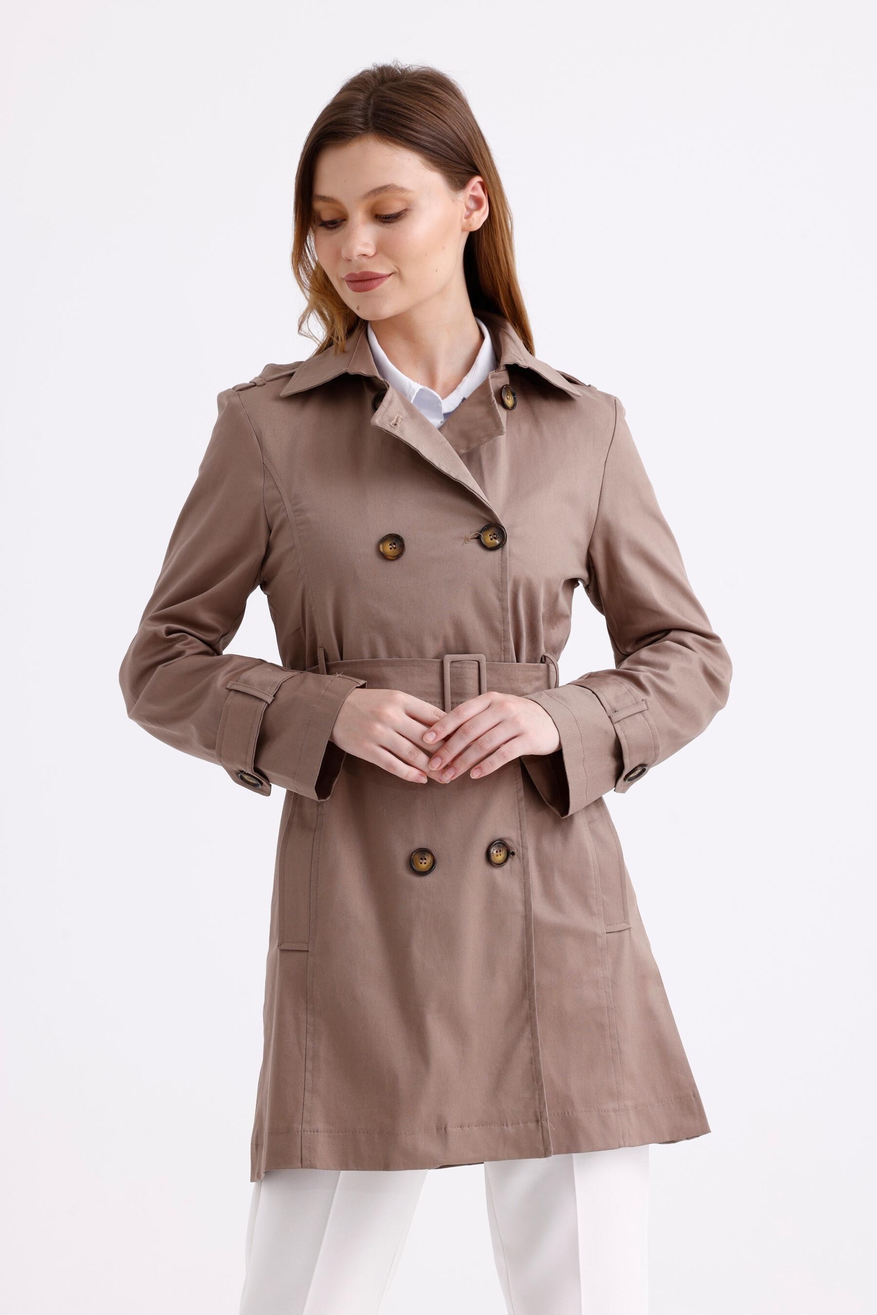 Pastelastore%20Esnek%20Pamuk%20Gabardin%20Kısa%20(80cm)%20Omuz%20Apoletli%20Kemerli%20Kadın%20Trençkot%201120