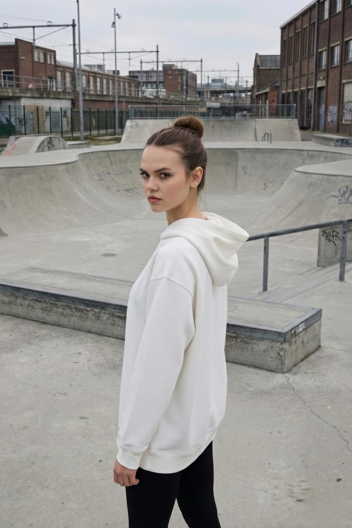 Pastelastore Pamuklu Kapüşonlu 2 İplik Baharlık Oversize Sweatshirt