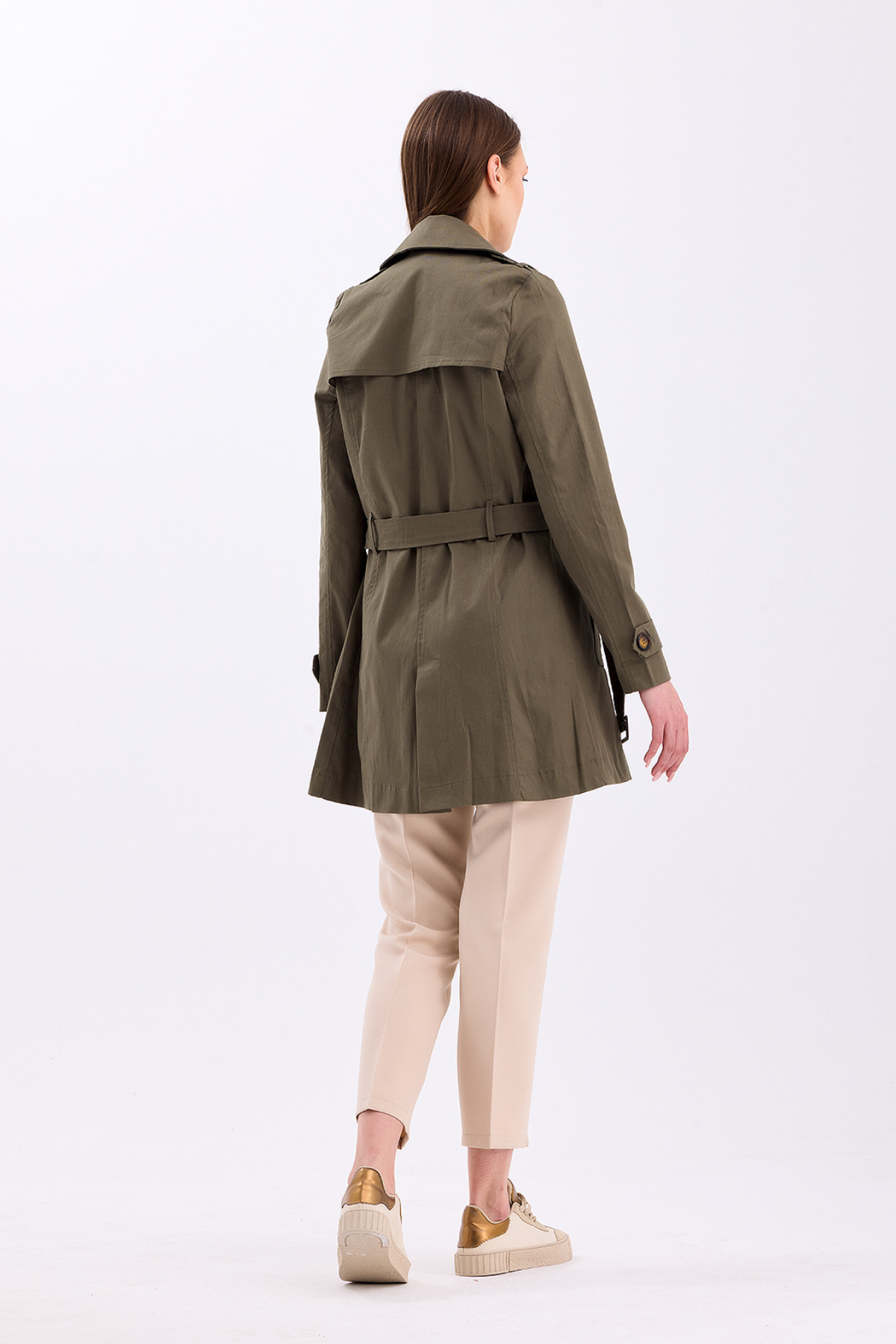Pastelastore%20Esnek%20Pamuk%20Gabardin%20Kısa%20(80cm)%20Omuz%20Apoletli%20Kemerli%20Kadın%20Trençkot%201120
