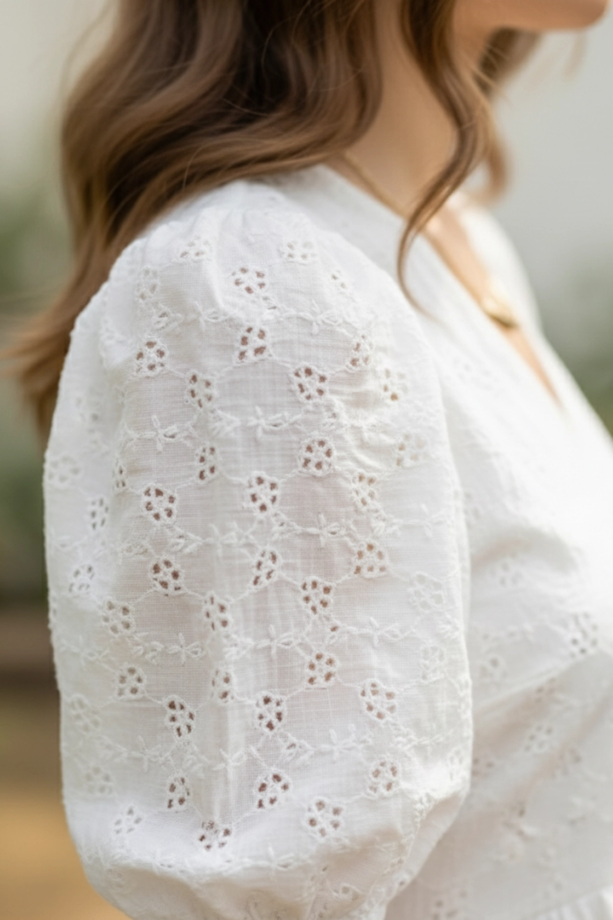 Yazlık Astarlı Pamuklu Brode Kadın Elbise 1301