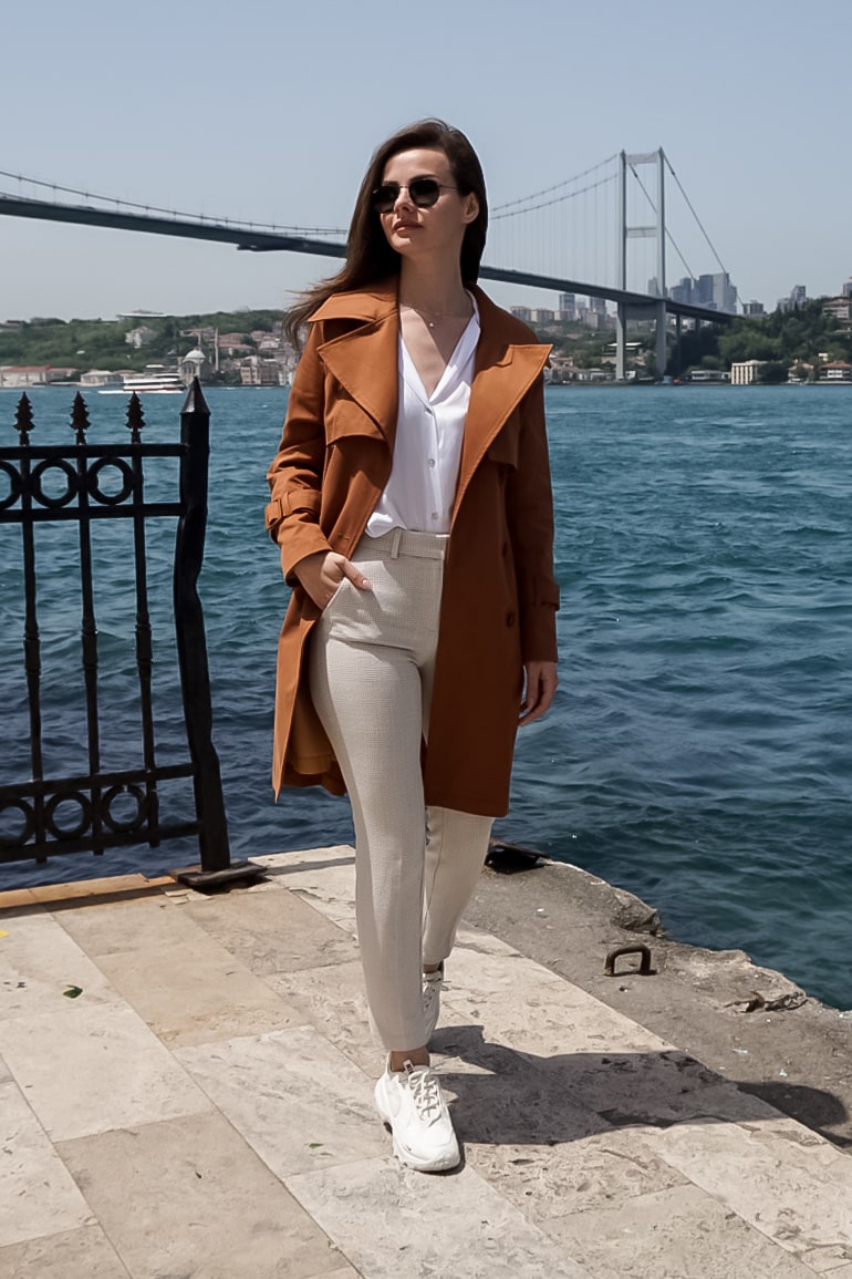 Pastelastore%20%100%20Pamuk%20Gabardin%20Midi%20(95cm)%20Astarlı%20Kemerli%20Kadın%20Trençkot%201113