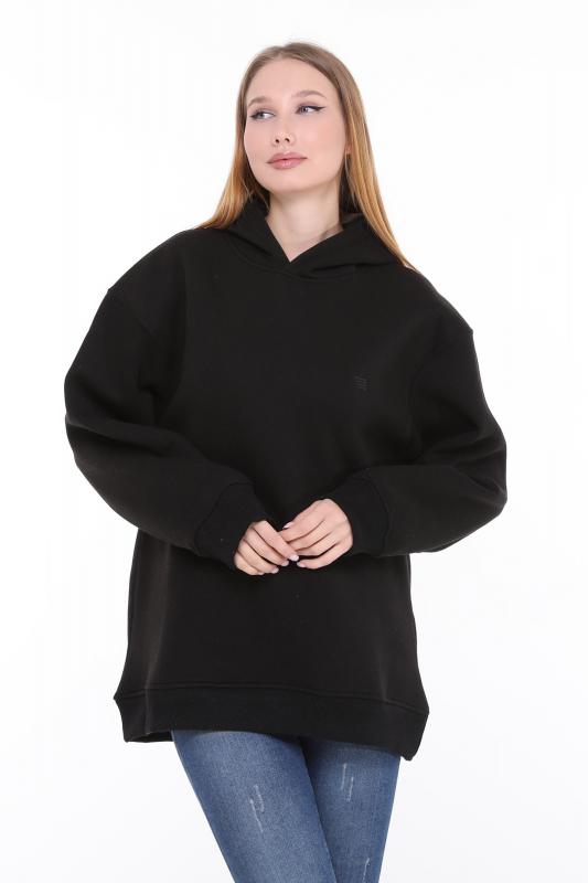 Pastelastore%20Pamuklu%20Kapüşonlu%203%20İplik%20Şardonlu%20Kalın%20Oversize%20Sweatshirt