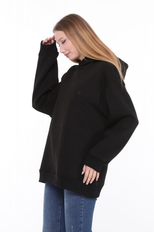 Pastelastore%20Pamuklu%20Kapüşonlu%203%20İplik%20Şardonlu%20Kalın%20Oversize%20Sweatshirt