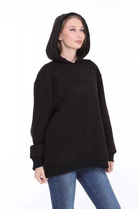 Pastelastore%20Pamuklu%20Kapüşonlu%203%20İplik%20Şardonlu%20Kalın%20Oversize%20Sweatshirt