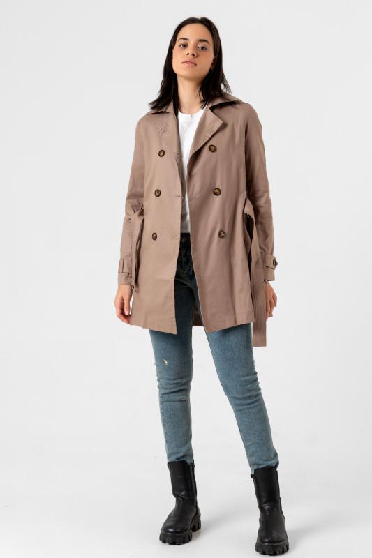 Pastelastore%20Esnek%20Pamuk%20Gabardin%20Kısa%20(80cm)%20Omuz%20Apoletli%20Kemerli%20Kadın%20Trençkot%201120