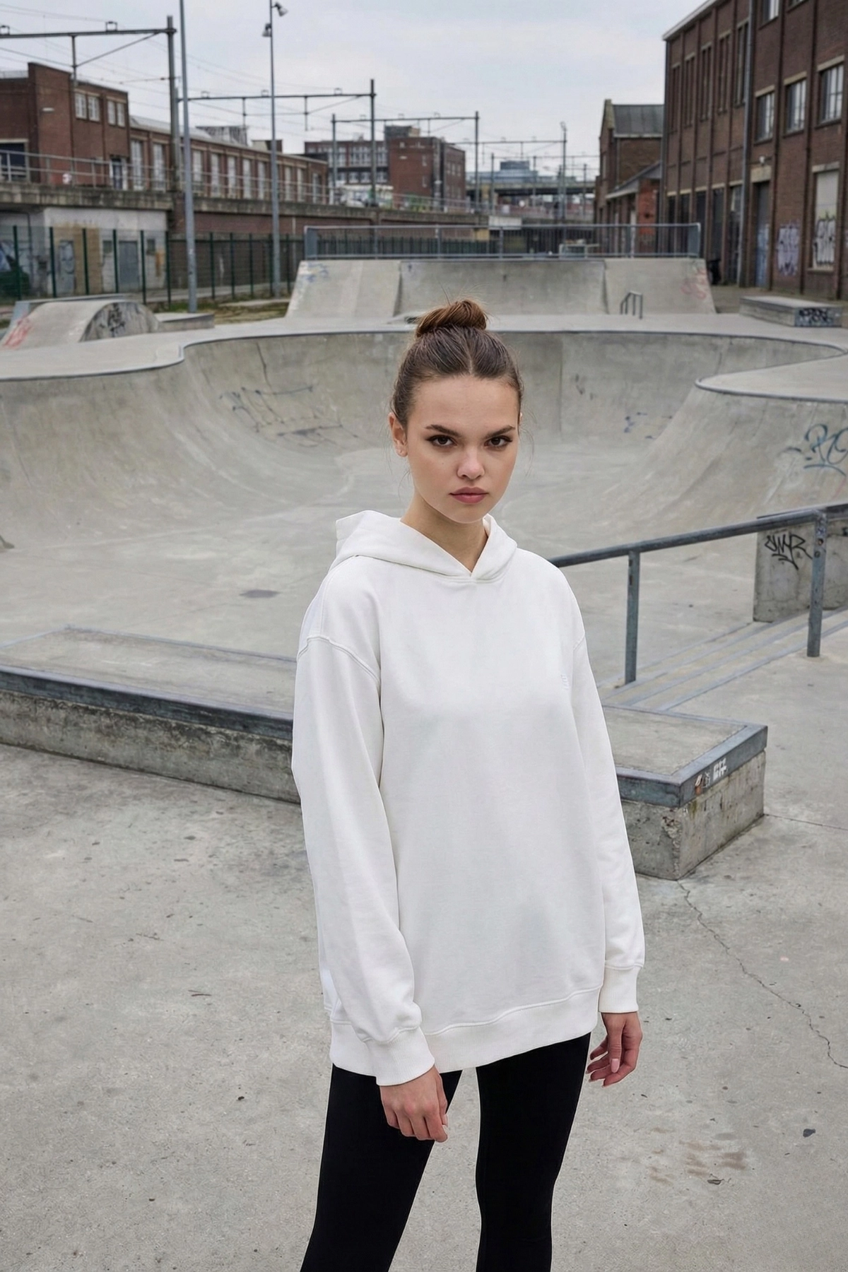 Pastelastore Pamuklu Kapüşonlu 2 İplik Baharlık Oversize Sweatshirt