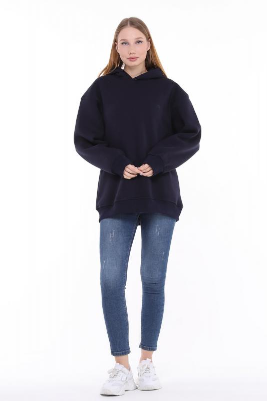 Pastelastore%20Pamuklu%20Kapüşonlu%203%20İplik%20Şardonlu%20Kalın%20Oversize%20Sweatshirt