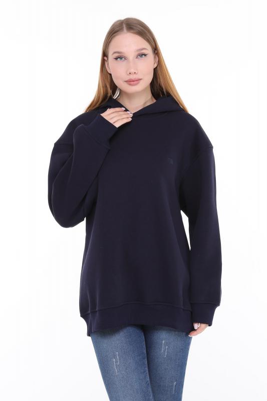 Pastelastore%20Pamuklu%20Kapüşonlu%203%20İplik%20Şardonlu%20Kalın%20Oversize%20Sweatshirt