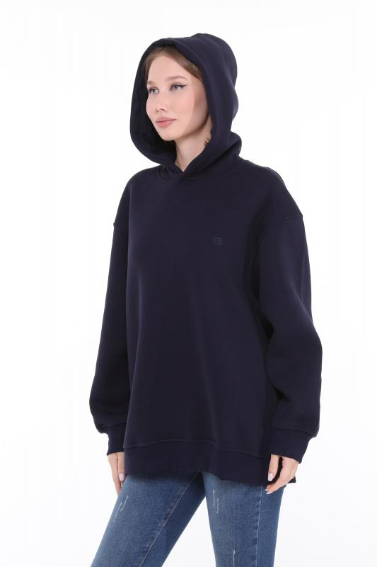 Pastelastore%20Pamuklu%20Kapüşonlu%203%20İplik%20Şardonlu%20Kalın%20Oversize%20Sweatshirt