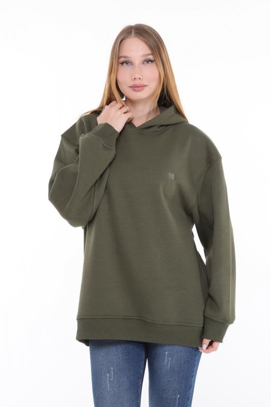 Pastelastore%20Pamuklu%20Kapüşonlu%203%20İplik%20Şardonlu%20Kalın%20Oversize%20Sweatshirt