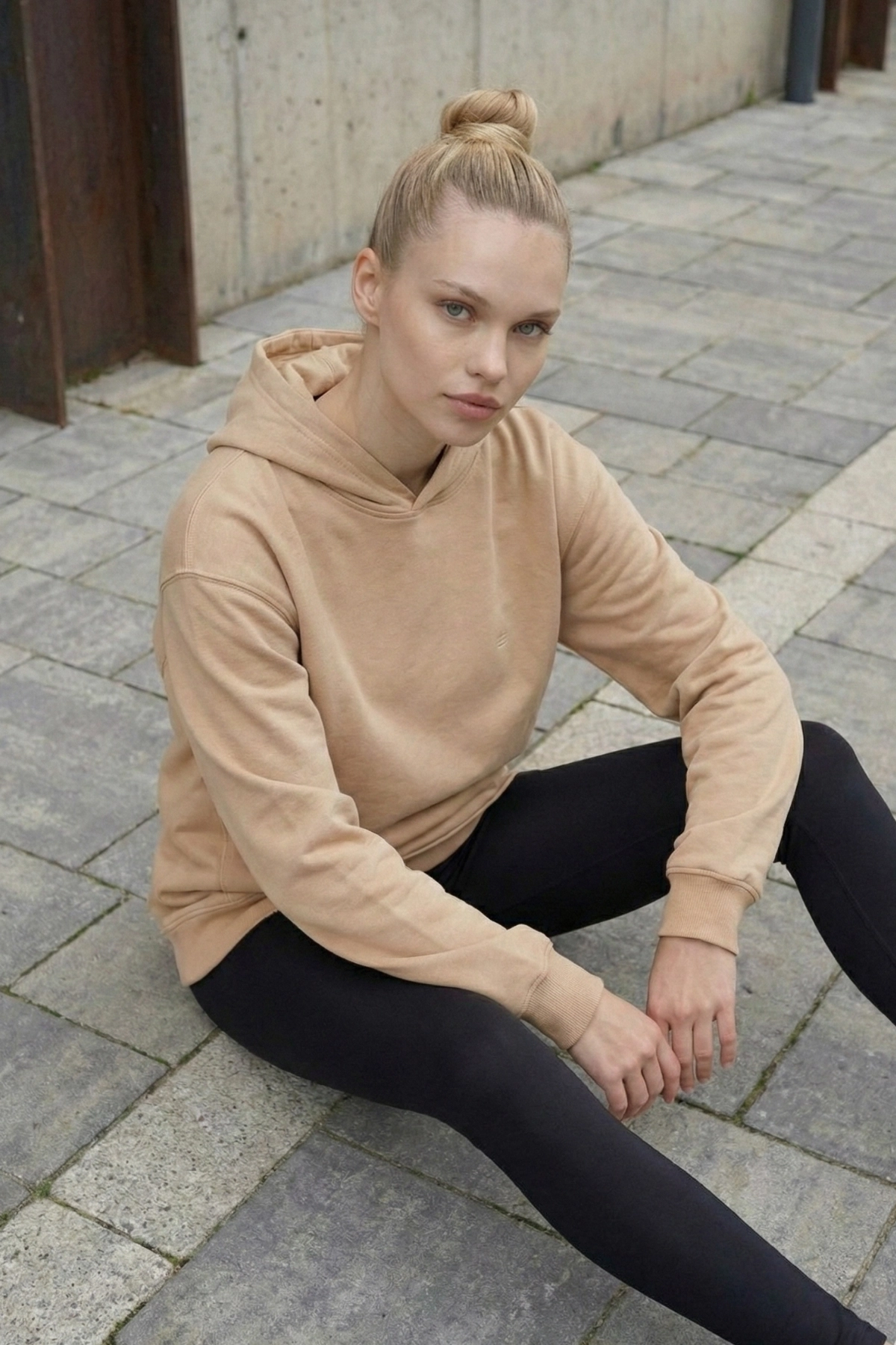 Pastelastore Pamuklu Kapüşonlu 2 İplik Baharlık Oversize Sweatshirt