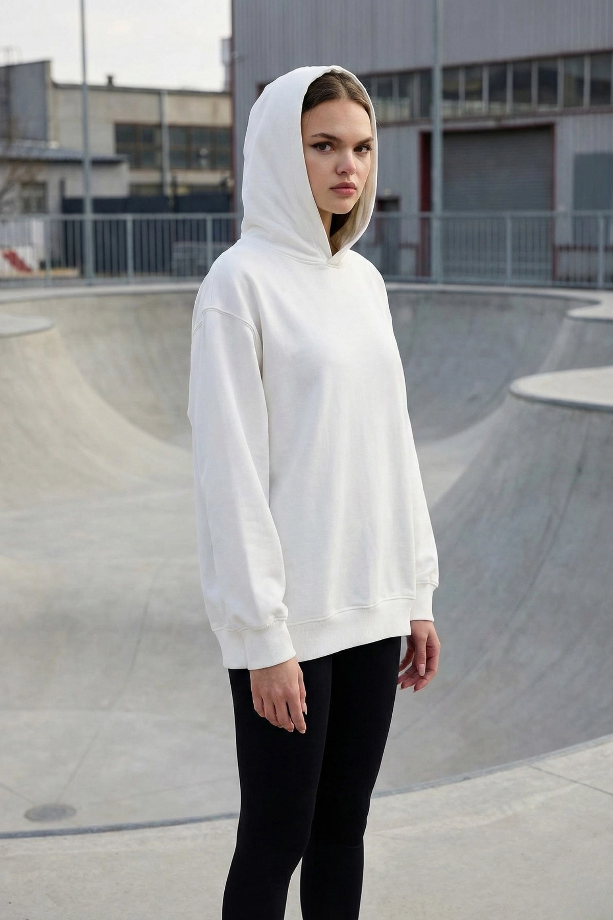 Pastelastore Pamuklu Kapüşonlu 2 İplik Baharlık Oversize Sweatshirt