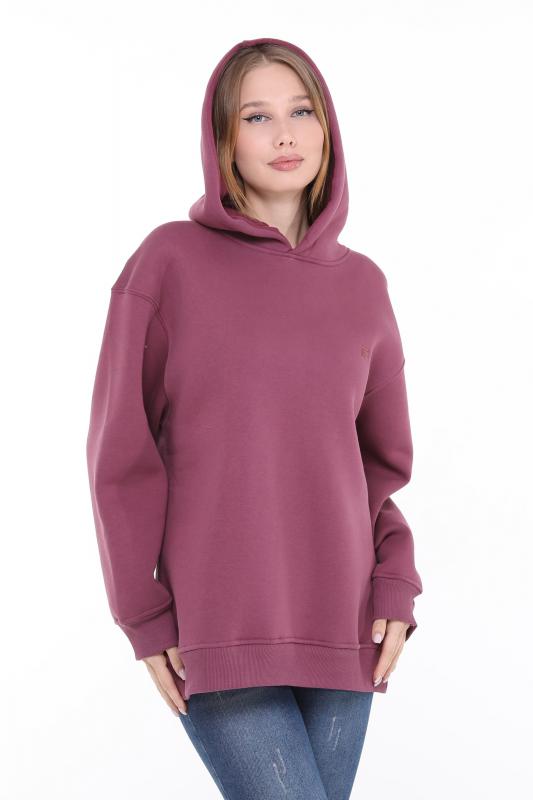 Pastelastore%20Pamuklu%20Kapüşonlu%203%20İplik%20Şardonlu%20Kalın%20Oversize%20Sweatshirt