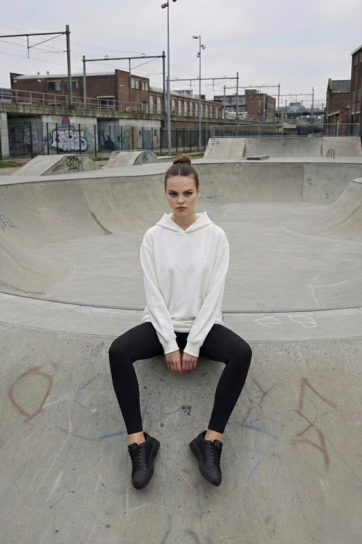 Pastelastore Pamuklu Kapüşonlu 2 İplik Baharlık Oversize Sweatshirt