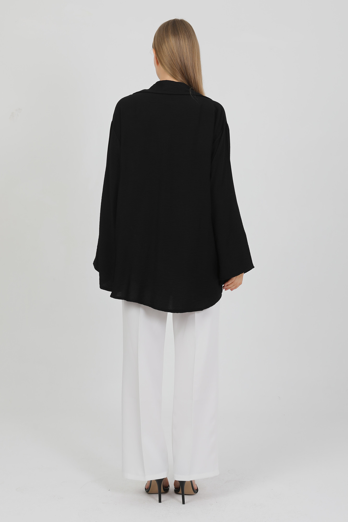 Doğal Viskon Kumaş Cepli Bağcıklı Kadın Kimono 1167 – Hafif, Dökümlü, Akışkan, Yazlık Model