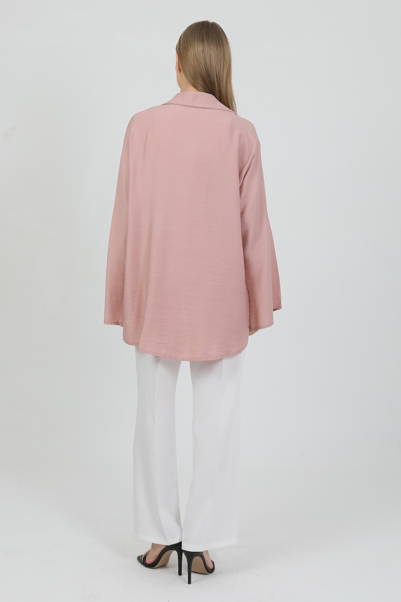 Doğal Viskon Kumaş Cepli Bağcıklı Kadın Kimono 1167 – Hafif, Dökümlü, Akışkan, Yazlık Model