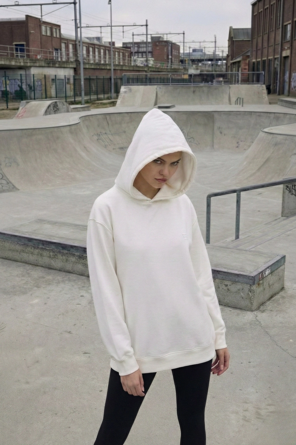 Pastelastore Pamuklu Kapüşonlu 2 İplik Baharlık Oversize Sweatshirt