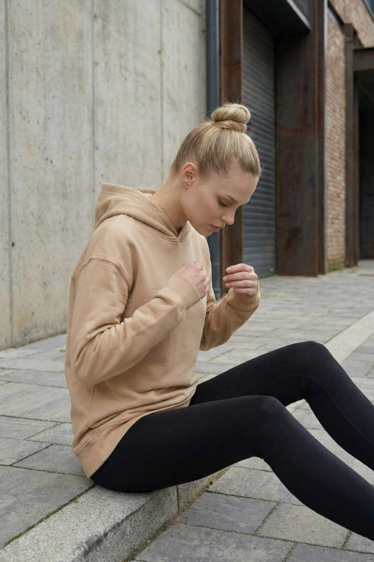 Pastelastore Pamuklu Kapüşonlu 2 İplik Baharlık Oversize Sweatshirt