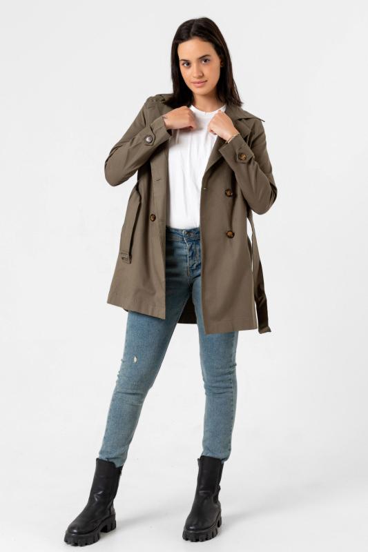Pastelastore%20Esnek%20Pamuk%20Gabardin%20Kısa%20(80cm)%20Omuz%20Apoletli%20Kemerli%20Kadın%20Trençkot%201120