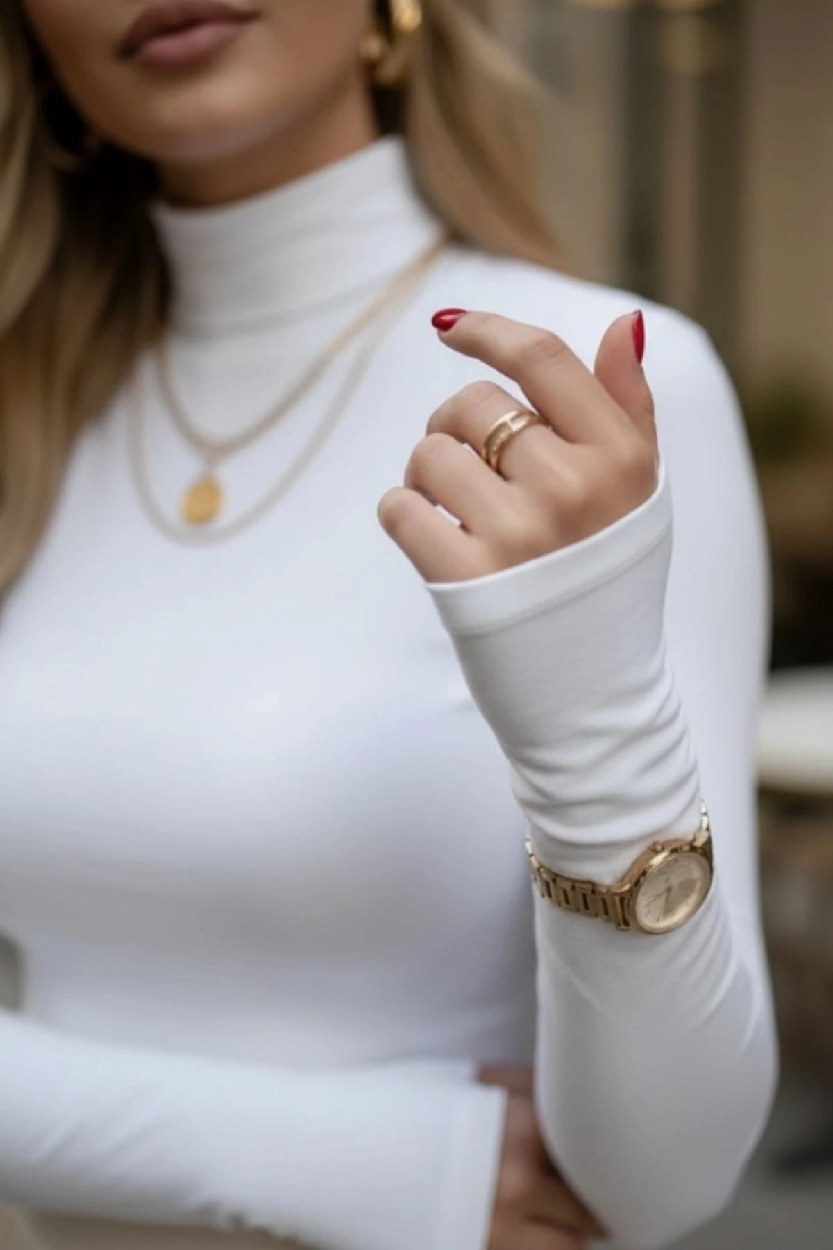 3’lü Beyaz Parmak Geçmeli Kadın Body Seti