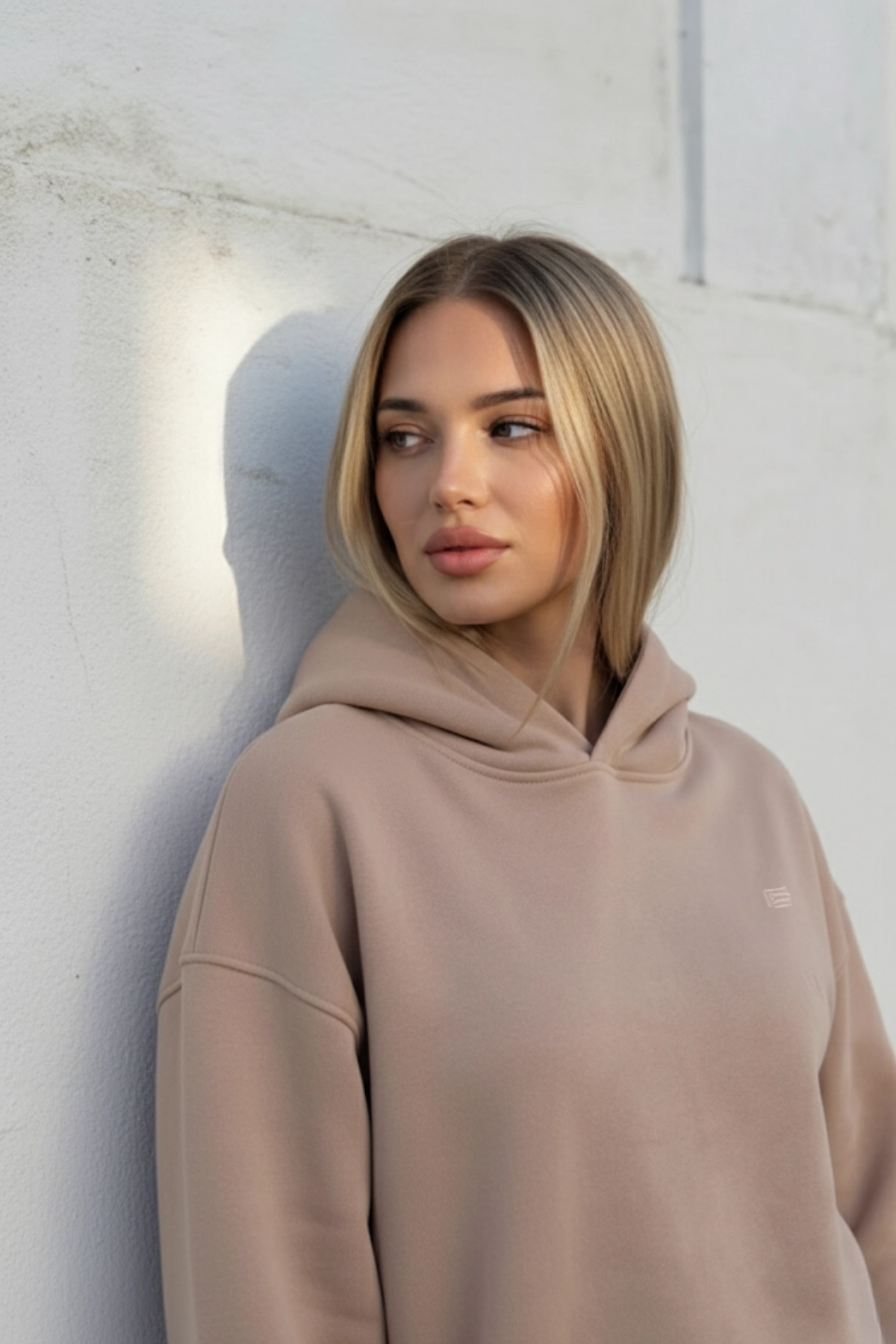 Pastelastore Pamuklu Kapüşonlu 3 İplik Şardonlu Kalın Oversize Sweatshirt