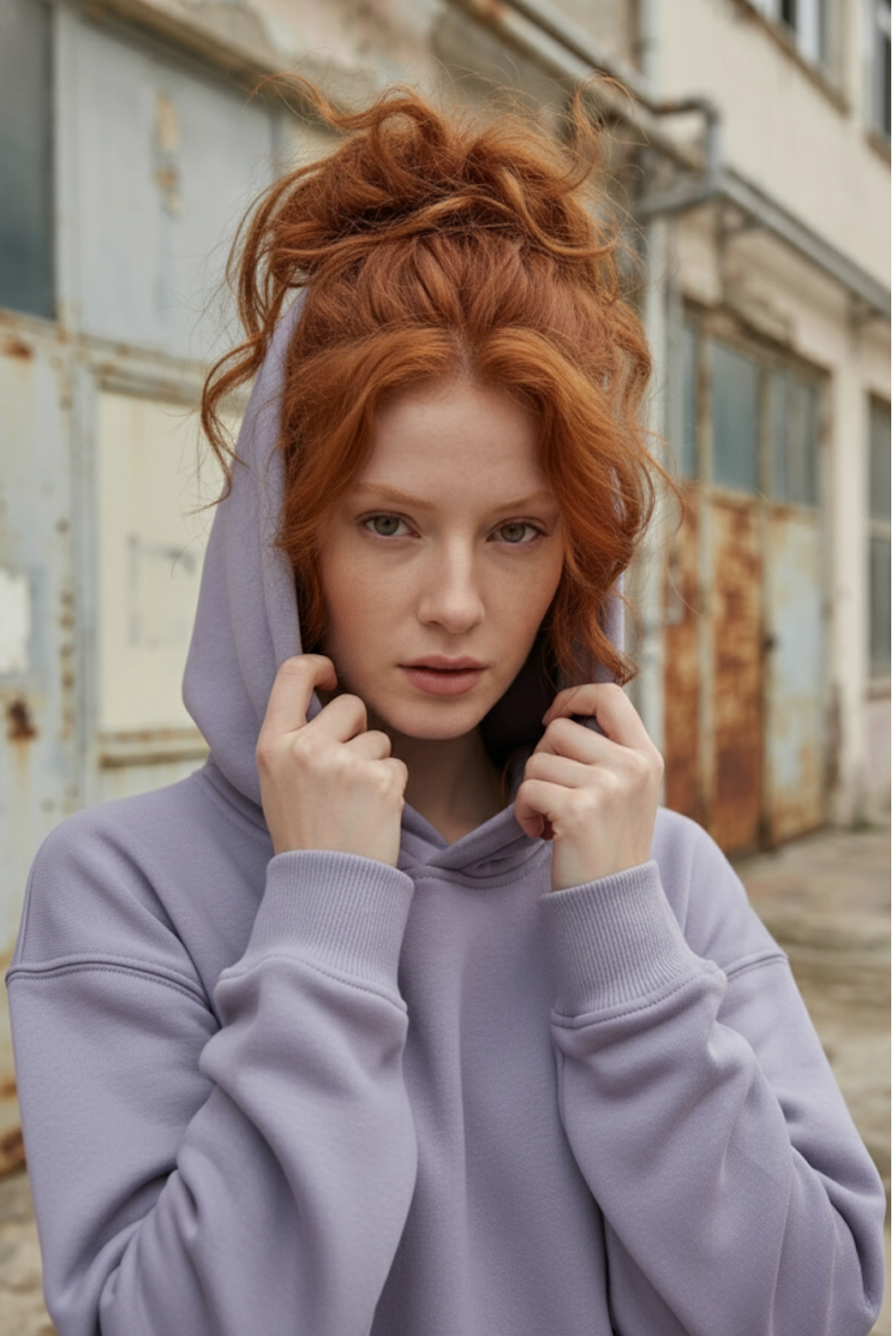 Pastelastore Pamuklu Kapüşonlu 3 İplik Şardonlu Kalın Oversize Sweatshirt