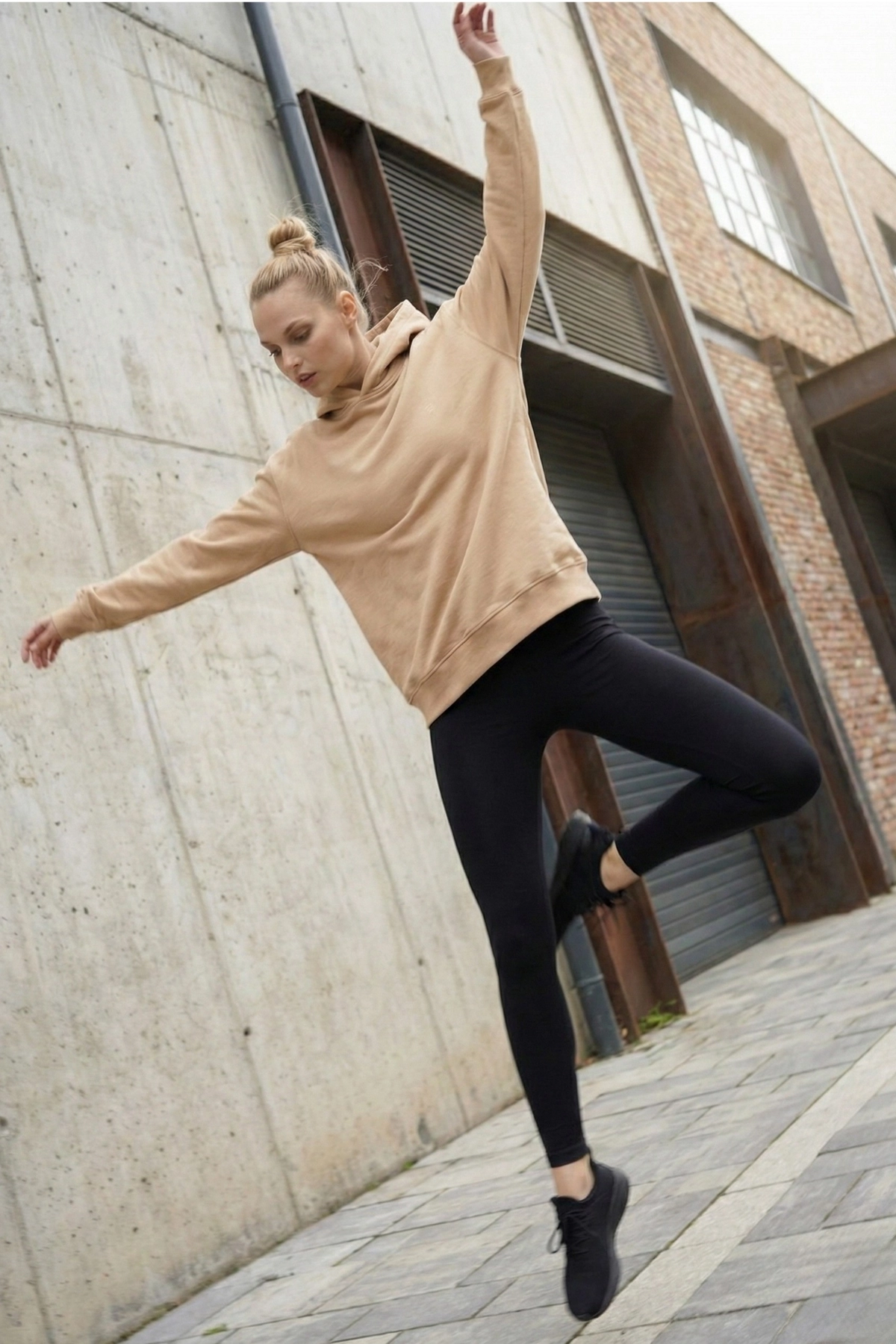Pastelastore Pamuklu Kapüşonlu 2 İplik Baharlık Oversize Sweatshirt