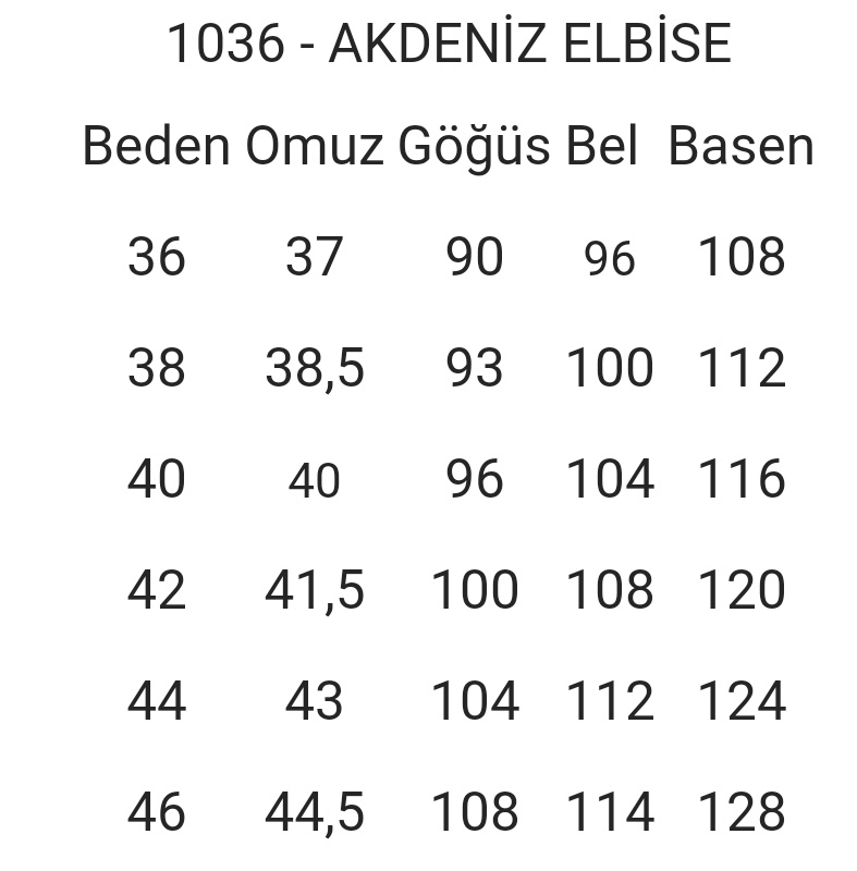 Akdeniz Elbise Kısa Boy