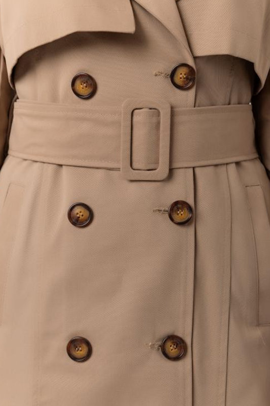 Trençkot İçin Tokalı Pamuk Gabardin Bel Kemeri (Sadece Bel Kemeridir)