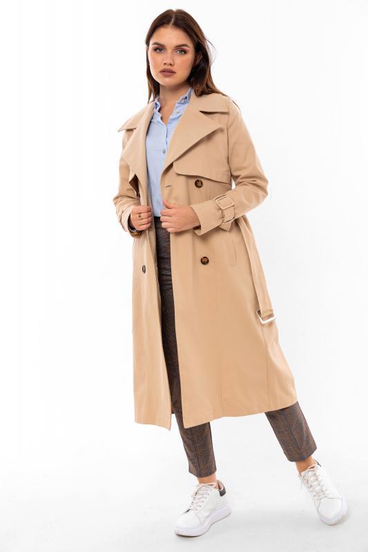 Pastelastore%20%100%20Pamuk%20Gabardin%20Uzun%20(110cm)%20Astarlı%20Kemerli%20Kadın%20Trençkot%201111