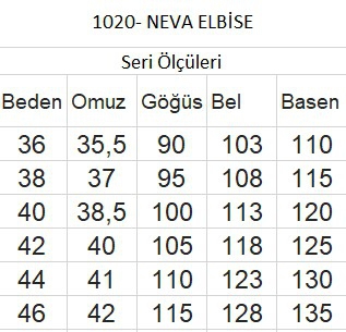 Pastelastore Neva Kadın Elbise Midi Boy 1020-2
