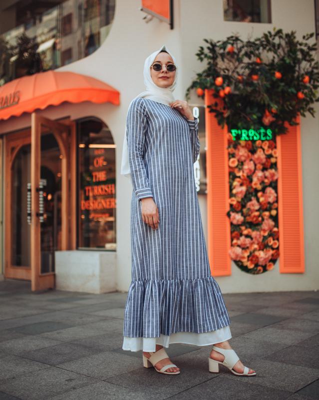 Pastelastore Neva Kadın Elbise Midi Boy 1020-2