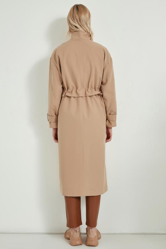 Pastelastore Kadın Astarlı Hafif Uzun (120cm) Trençkot 1038