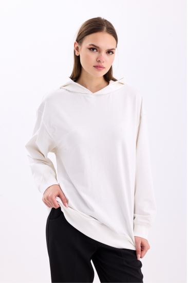 Pastelastore Pamuklu Kapüşonlu 2 İplik Baharlık Oversize Sweatshirt