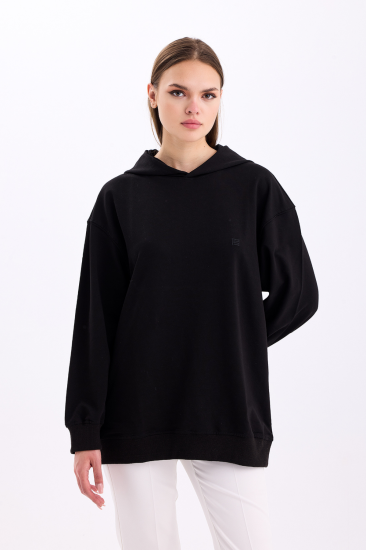 Pastelastore Pamuklu Kapüşonlu 2 İplik Baharlık Oversize Sweatshirt