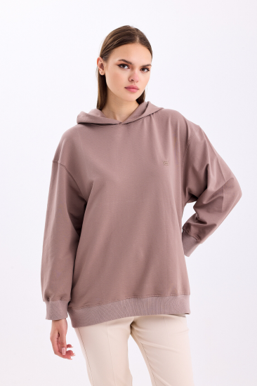 Pastelastore Pamuklu Kapüşonlu 2 İplik Baharlık Oversize Sweatshirt