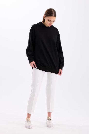 Pastelastore Pamuklu Kapüşonlu 2 İplik Baharlık Oversize Sweatshirt