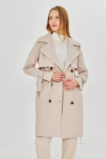 Pastelastore Esnek Pamuk Gabardin Midi (95cm) Astarsız Kadın Trençkot 1118