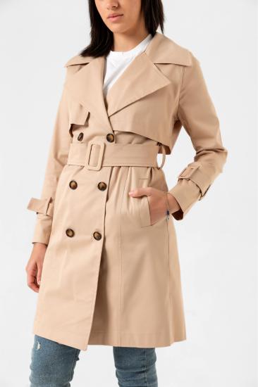 Pastelastore Esnek Pamuk Gabardin Midi (95cm) Astarsız Kadın Trençkot 1118