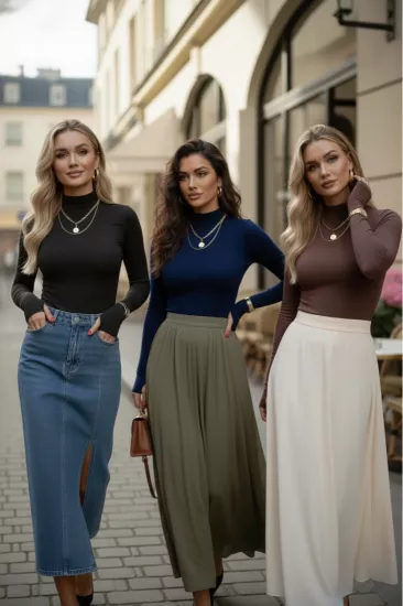 3’lü Parmak Geçmeli Kadın Body Seti