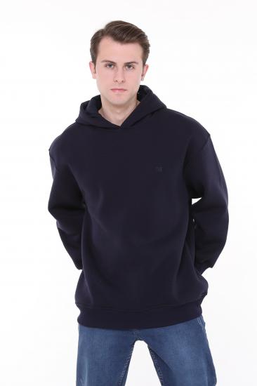 Pastelastore Pamuklu Kapüşonlu 3 İplik Şardonlu Kalın Sweatshirt