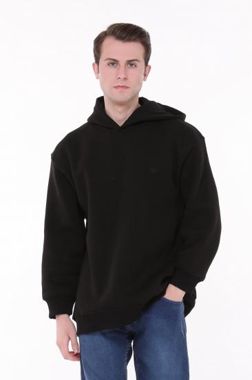 Pastelastore Pamuklu Kapüşonlu 3 İplik Şardonlu Kalın Sweatshirt