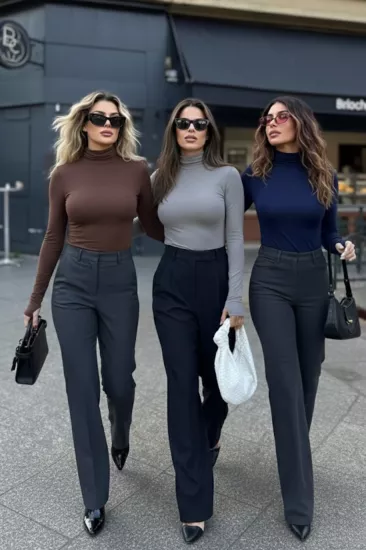 3’lü Parmak Geçmeli Kadın Body Seti