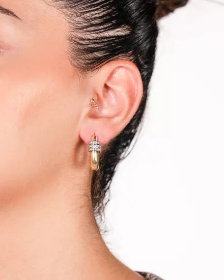 Dam Halka Küpe – 14 Ayar Altın Kaplama