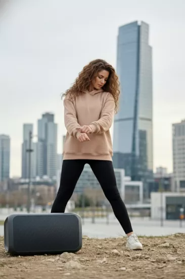 Pastelastore Pamuklu Kapüşonlu 3 İplik Şardonlu Kalın Oversize Sweatshirt