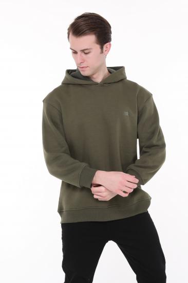 Pastelastore Pamuklu Kapüşonlu 3 İplik Şardonlu Kalın Sweatshirt