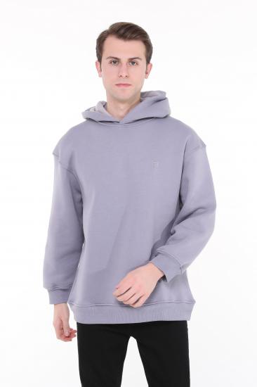 Pastelastore Pamuklu Kapüşonlu 3 İplik Şardonlu Kalın Sweatshirt