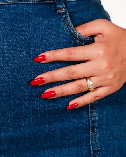 Mini Baget Taş Yüzük – 14 Ayar Altın Kaplama