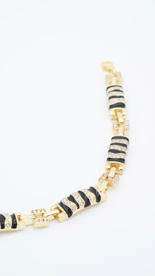 Tigres Zirkon Taşlı Altın Kaplama Bileklik